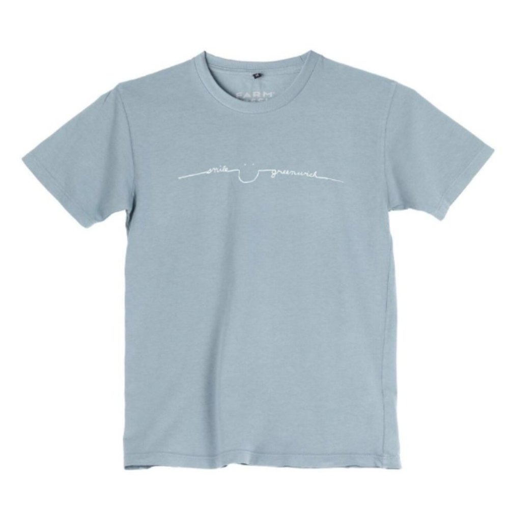 Men's Smile Greenwich Organic Cotton Crew Tee in Storm